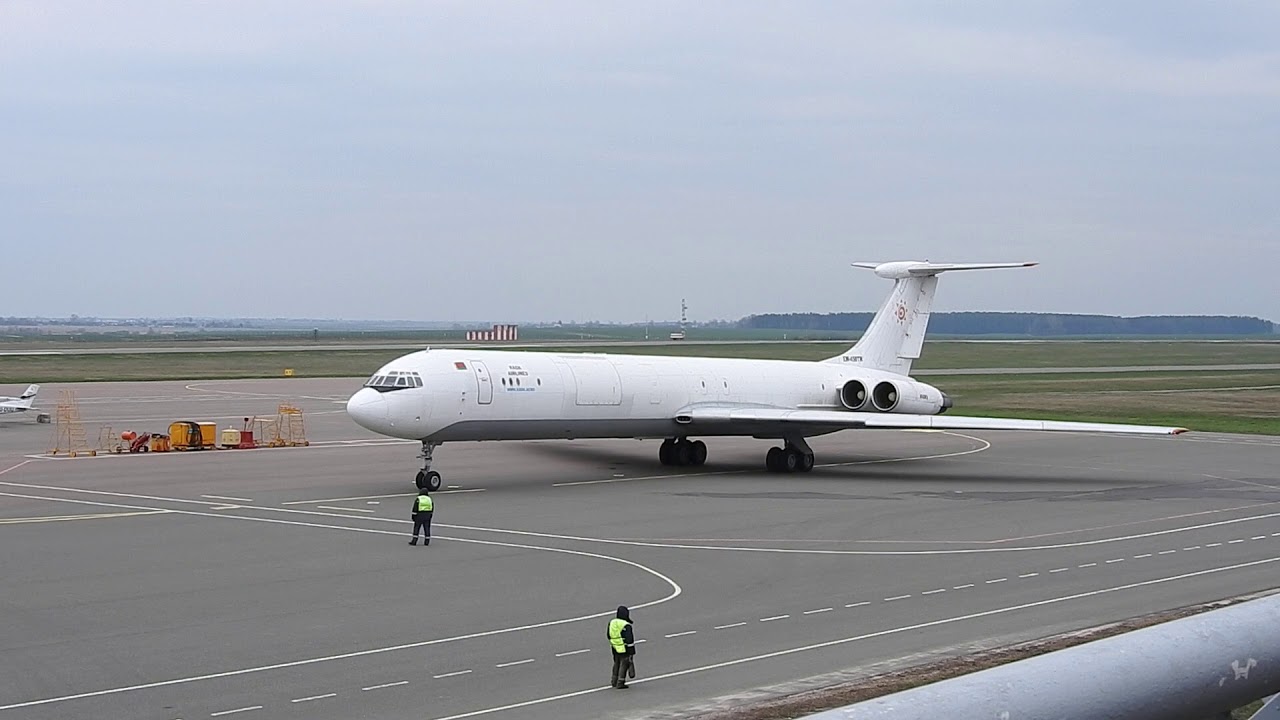 Подготовка и вылет Ил-62 авиакомпании 