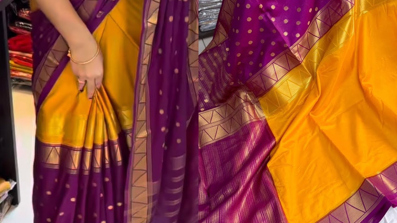 Most Trending mysore Crepe Silk Sarees 🌈🌈 Mysore Silk Saree with wholesale price 🥳#rrksarees 