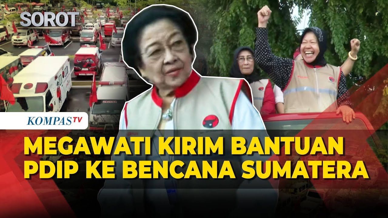 Megawati Lepas Bantuan PDIP ke Lokasi Bencana Sumatera hingga Risma Cek Armada Ambulans
