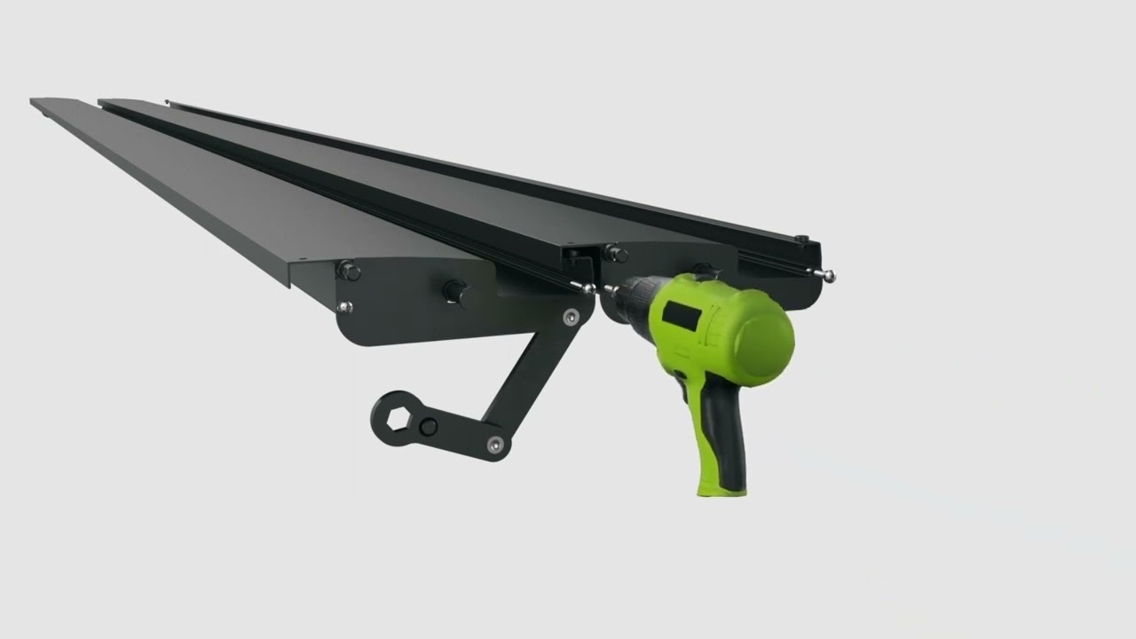 Montagevideo SUNS: Pergola aus Aluminium mit Lamellendach (bis 4m Länge)