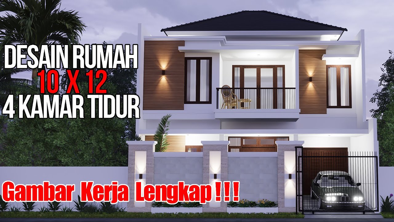 DESAIN RUMAH MODERN TROPIS 10 X 12