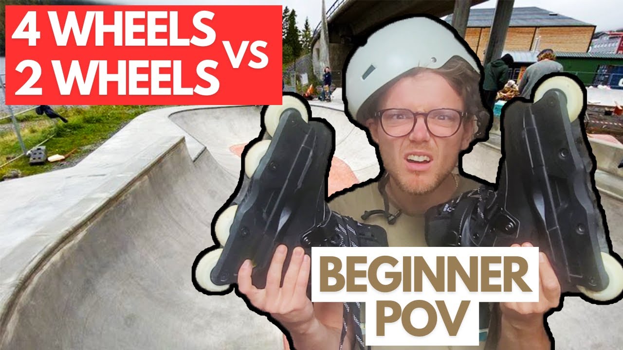 Aggressive Skating Beginners POV - 4 Wheels VS 2 Wheels