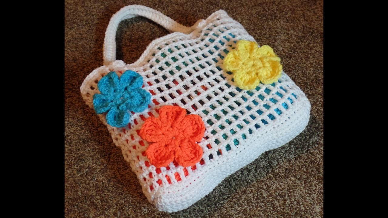 How To Crochet Summer Beach Bag TUTORIAL  #238