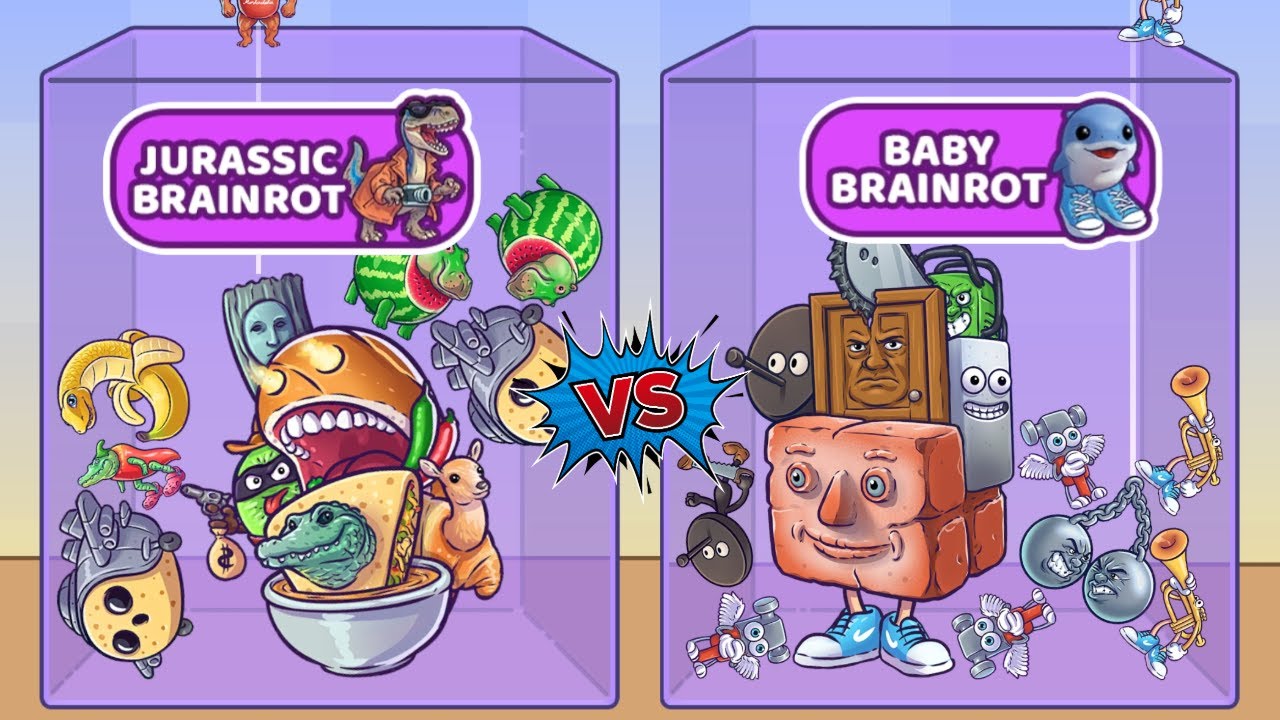 Merge Falls Boss | Italian Brainrot vs Baby Brainrot|Max Level