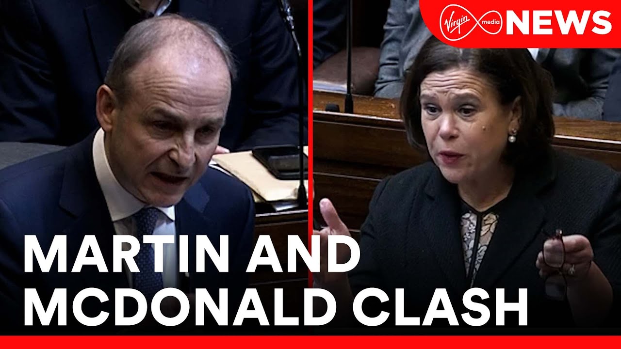 Micheal Martin and Mary Lou McDonald clash over 'corruption' allegations during Leaders' Questions