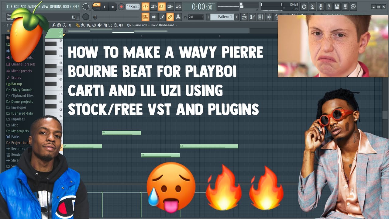 How to Make a Pierre Bourne Type Beat for Playboi Carti Stock/Free Plugins | FL Studios 20 Tutorial