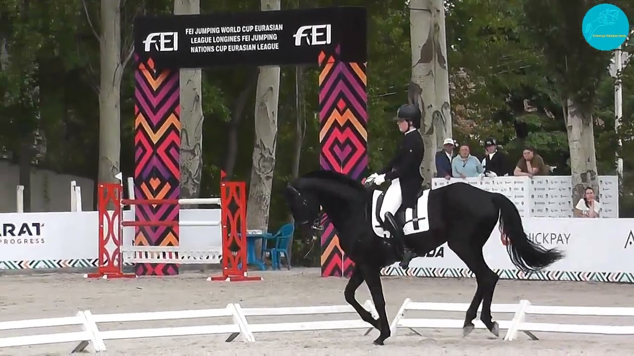 Екатерина Каркавцева и Боцман, Выездка Малый приз, Бишкек, 13-05-23., 3-е место, 67,403%