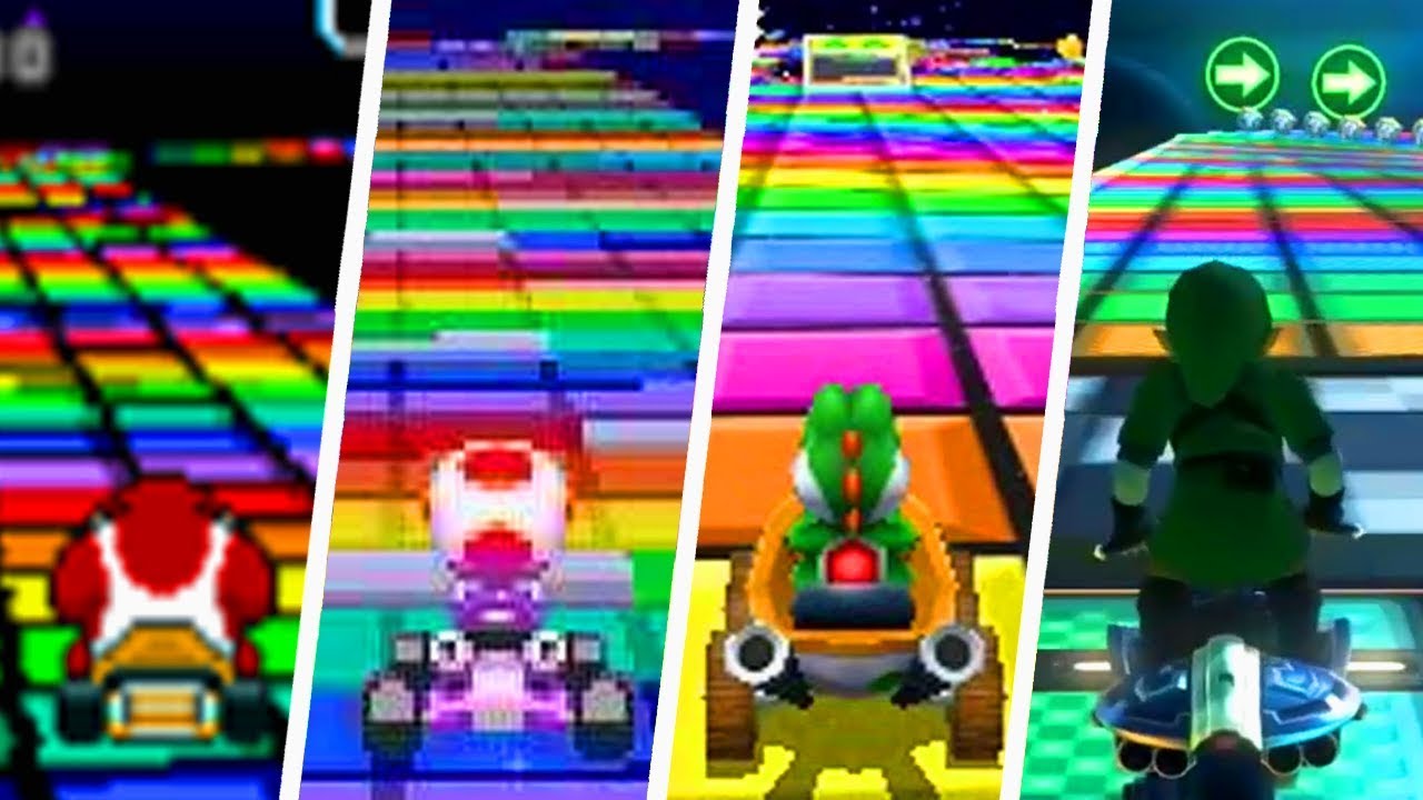 Evolution of Mario Kart SNES Retro Tracks (1992 - 2018)