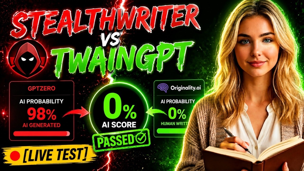 🔥 StealthWriter vs TwainGPT: 0% AI Score [Live Test]