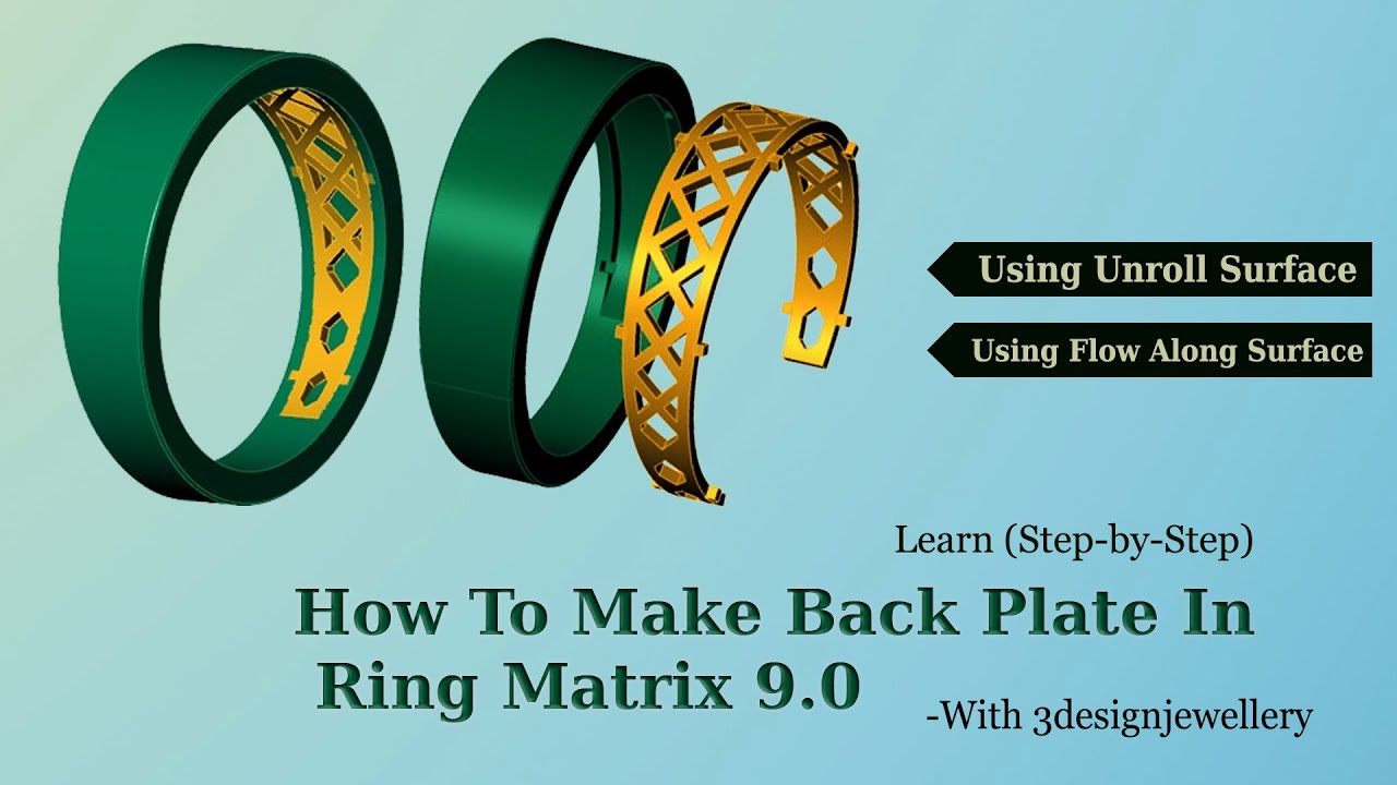 💠How To Make Back Plate In Ring Matrix 9.0💠 #matrix9 #caddesignjewellery #ringmatrix