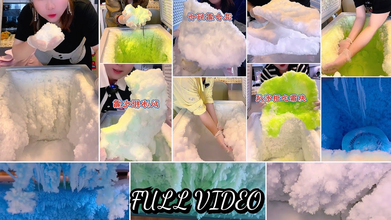 ♦️AJING's ALL NEW SOFT 🍚/ SQUEAKY FROST CHUNKS🧊/ SCRAPING🍧 & EATING COLLECTION♦️