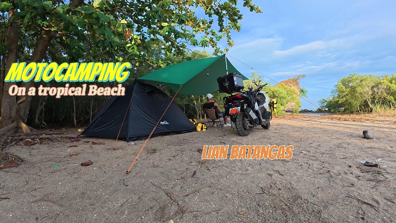 Motocamping on the Beach ASMR Lian Batangas