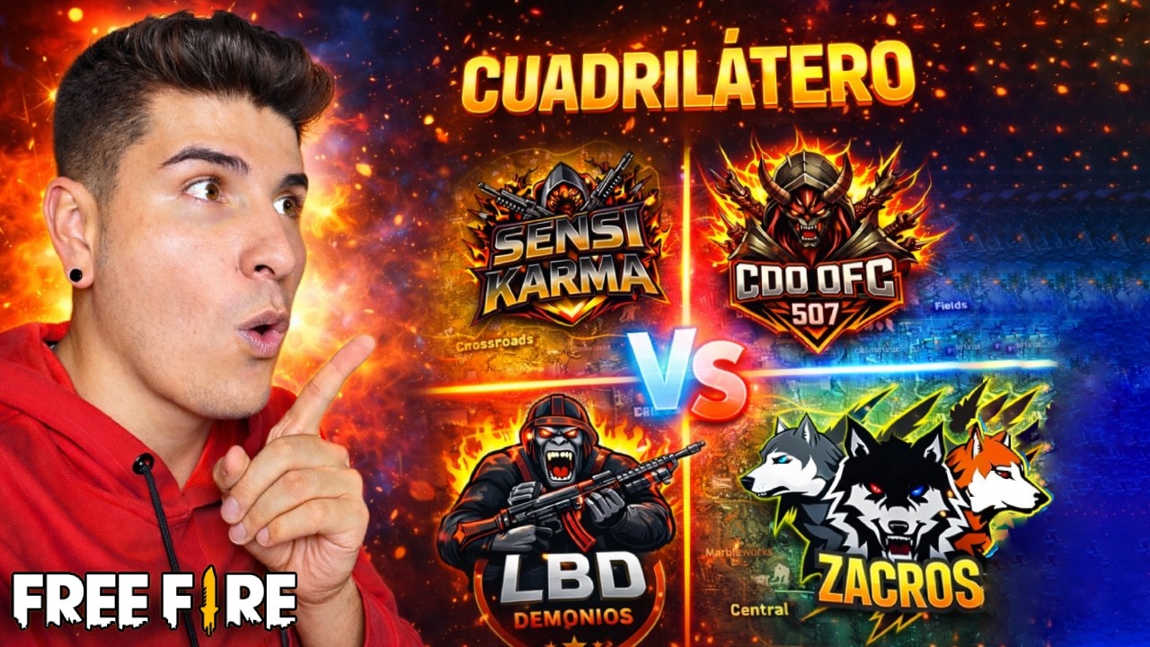 🔥 CUADRILÁTERO DE CLANES EN FREE FIRE - ¿CUAL sera el CLAN GANADOR?