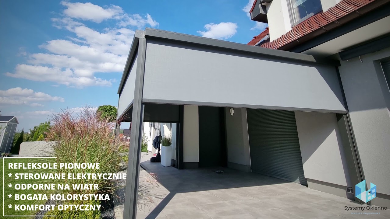 Pergola tarasowa lamelowa Selt SB 400 + refleksole - screen | Wrocław | Systemy Okienne
