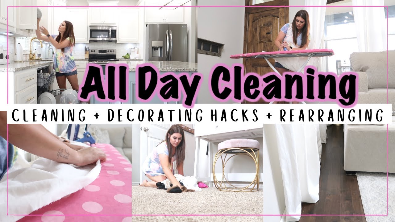 CLEAN + DECORATE WITH ME 2020 | DECORATING HOME HACKS | NEW! ALL DAY CLEANING