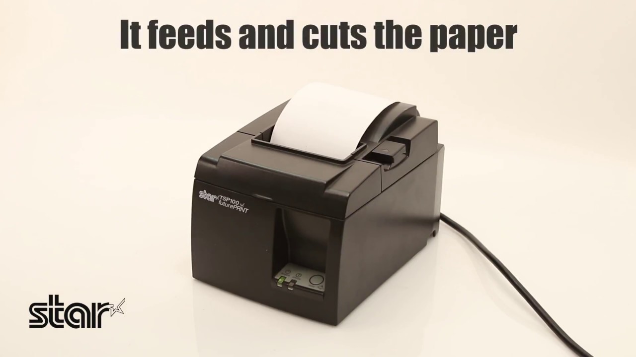 Loading paper into a Star Micronics thermal printer