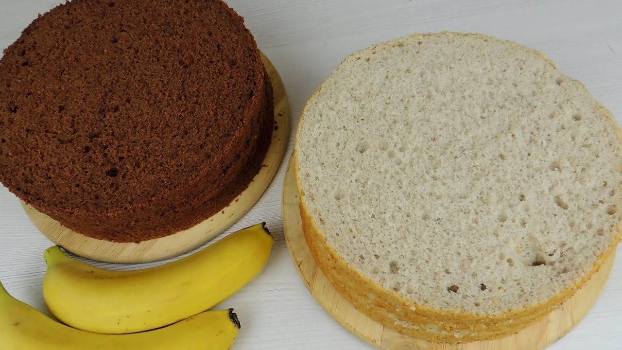 Как же он ВКУСНО пахнет БАНАНОМ ✿ БАНАНОВЫЙ бисквит рецепт ✿ Шоколадно-БАНАНОВЫЙ Бисквит рецепт
