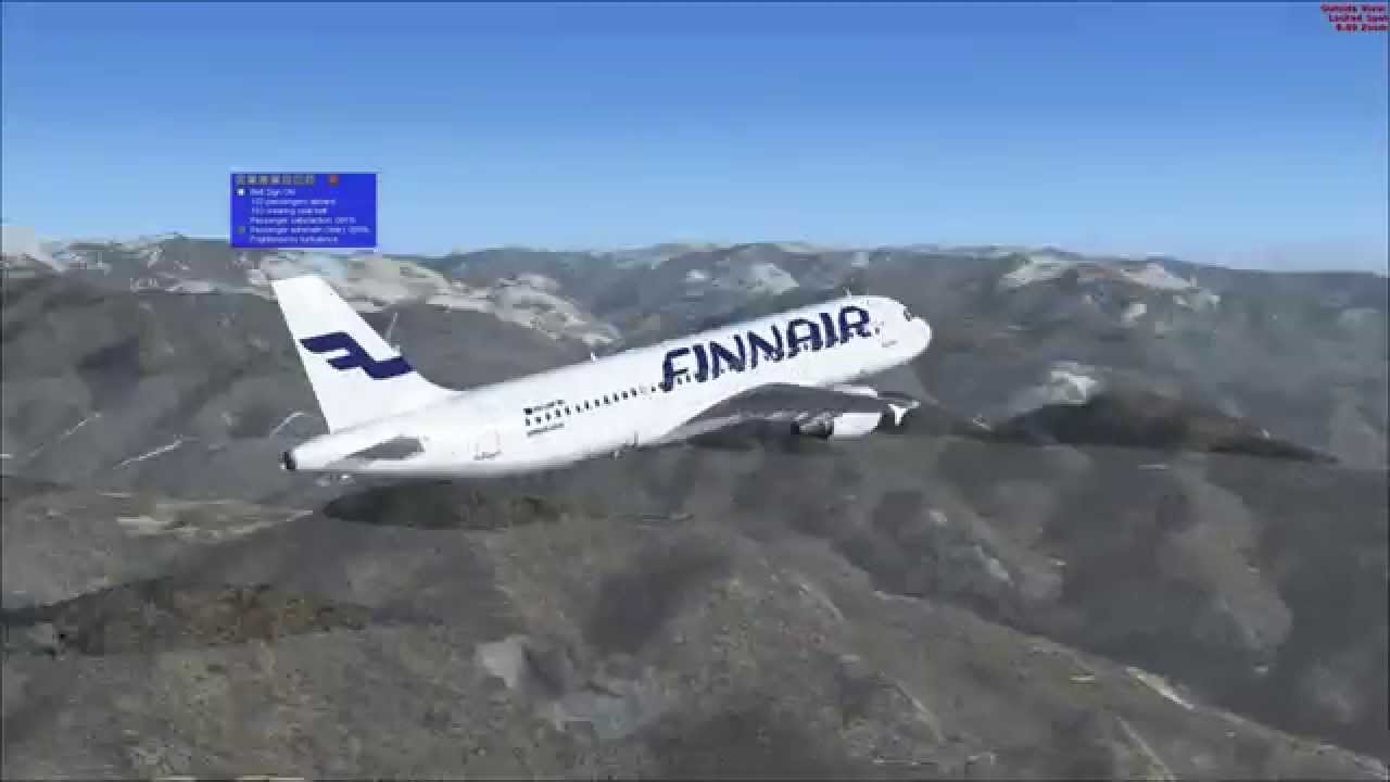 Microsoft Flight Simulator X - Finnair Airbus A320 flight from LFMN to EFHK