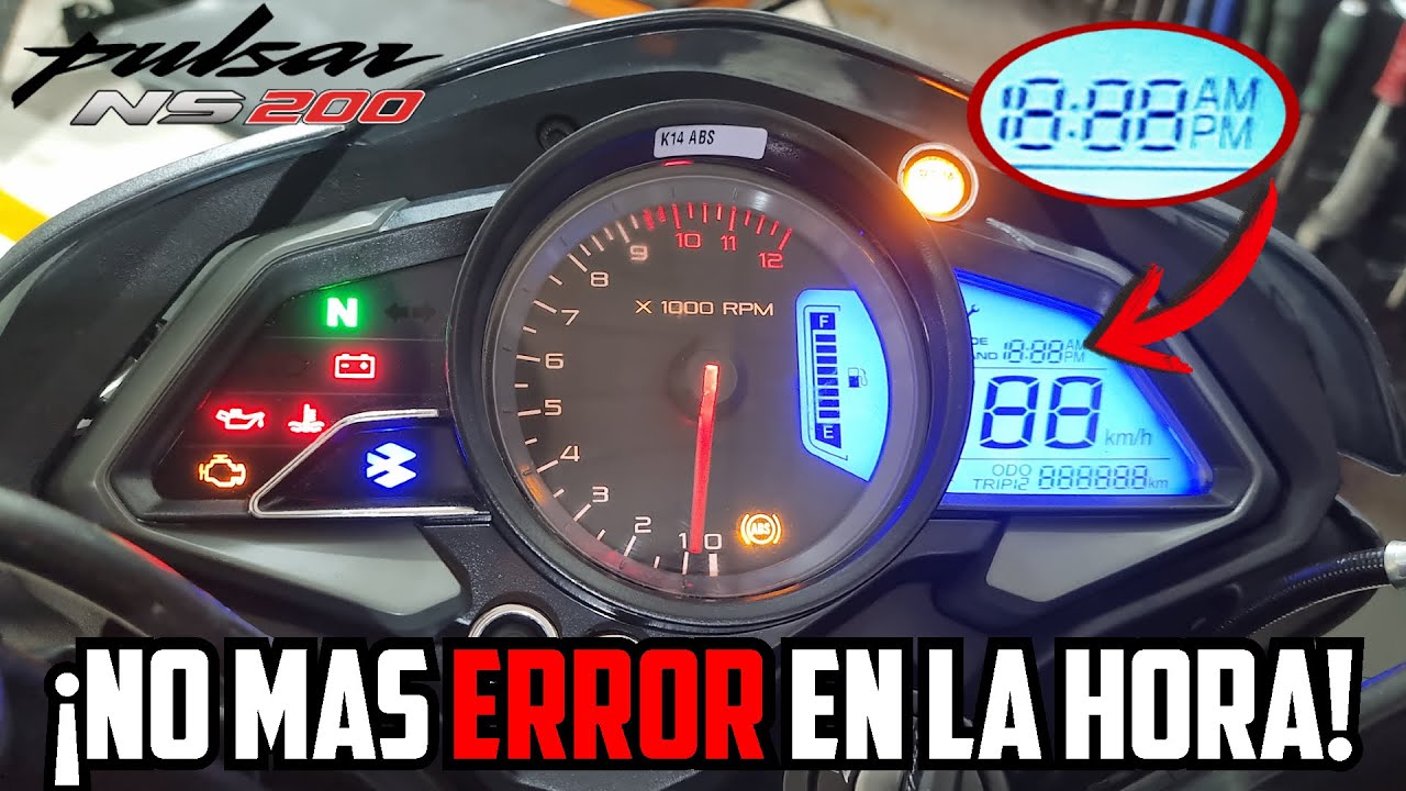 SOLUCION Paso a Paso ► REINICIO DE TABLERO y HORA⏱ Pulsar 200 NS