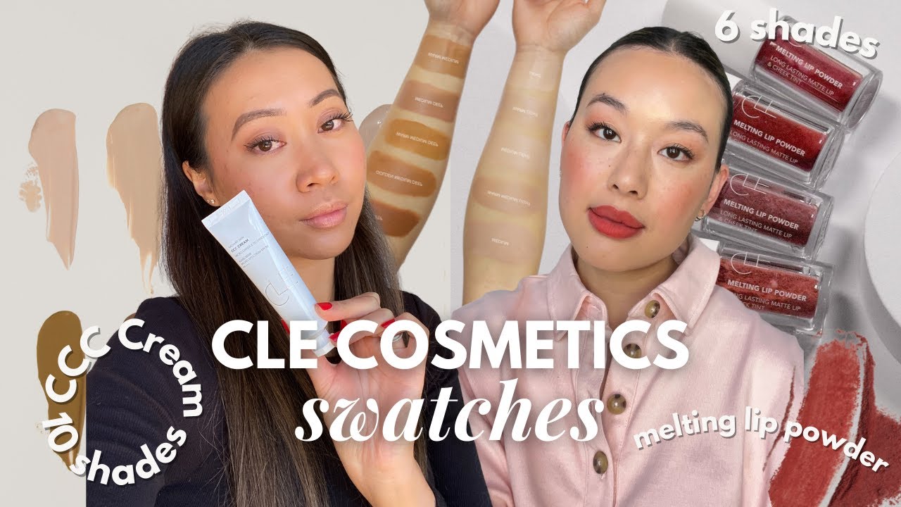 CLE Cosmetics CCC Cream & Melting Lip Powder | Swatches, Demo & Review