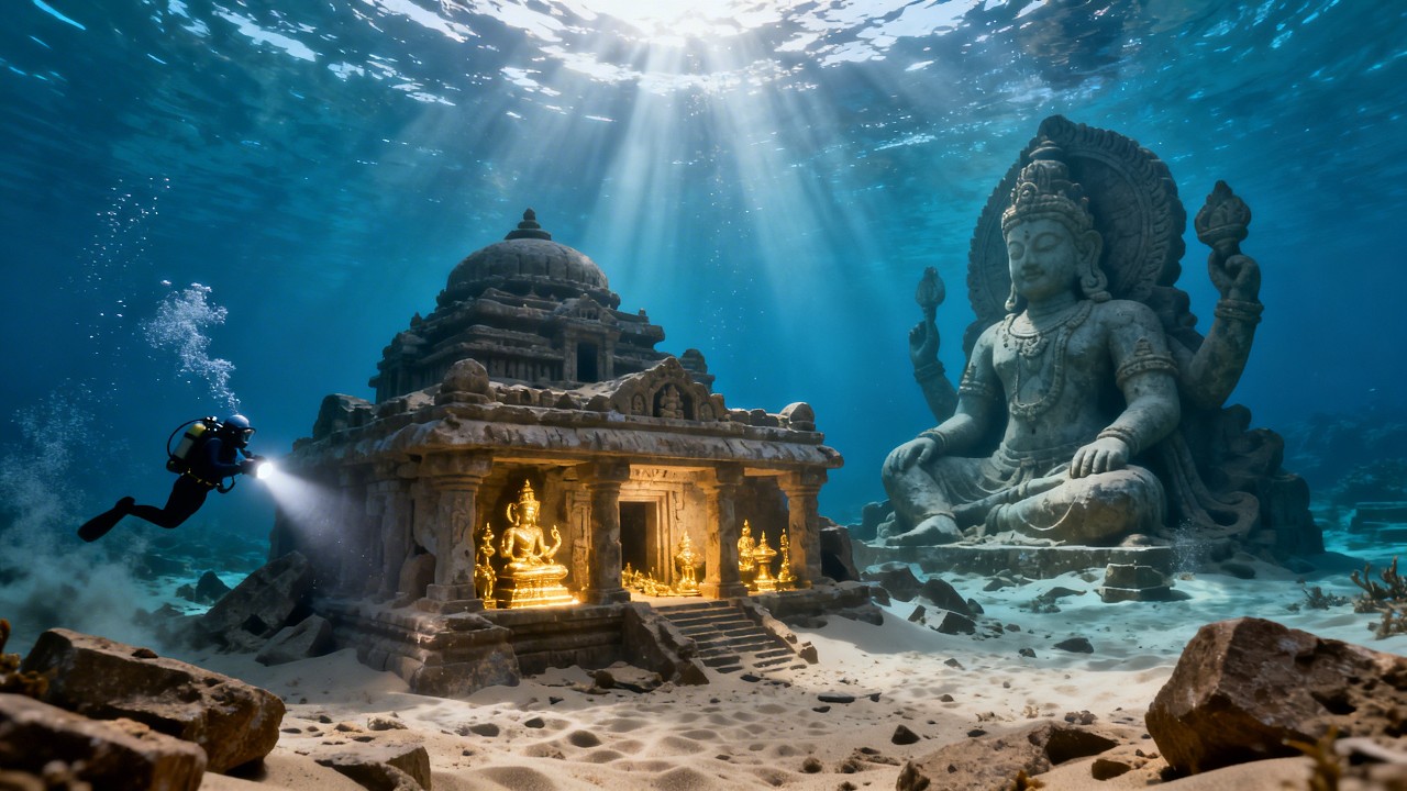 2,000-Year-Old Temple Found UNDERWATER! 🤯 Deep Sea Treasure Hunt in India