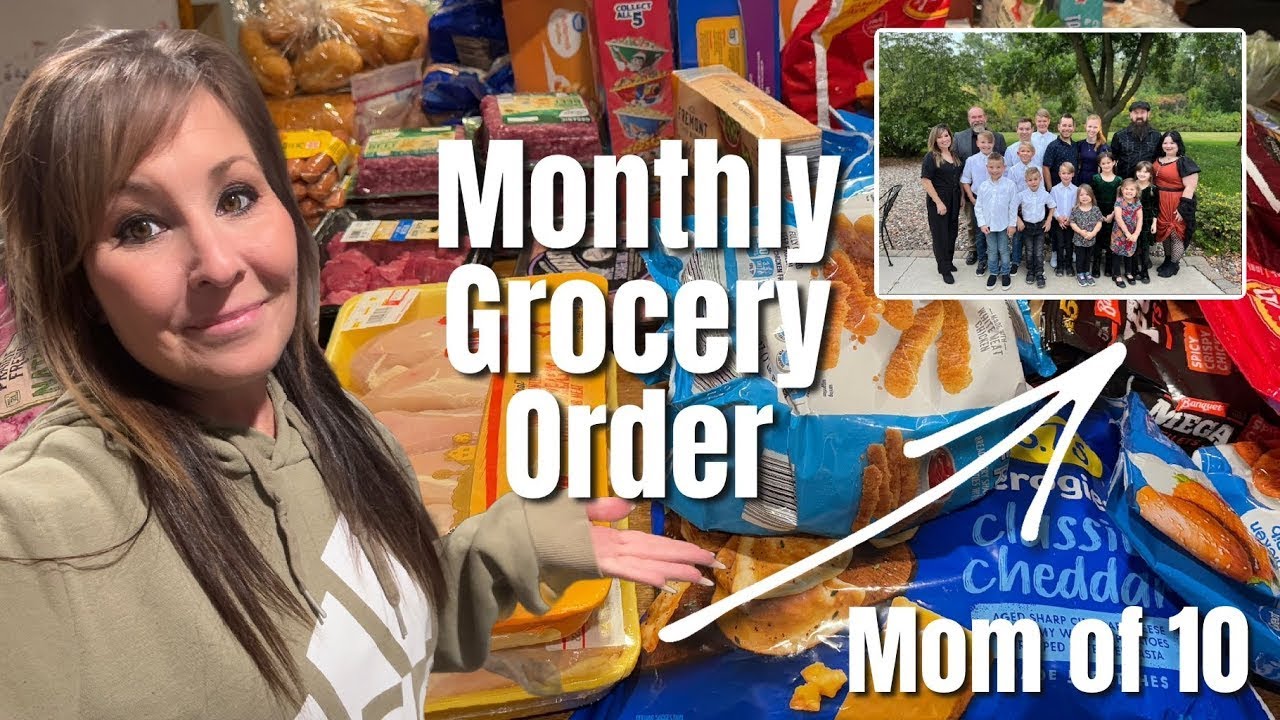 HUGE $1000 GROCERY HAUL! | Monthly Grocery Order For My Family Of 10 I What We’re Eating This Month