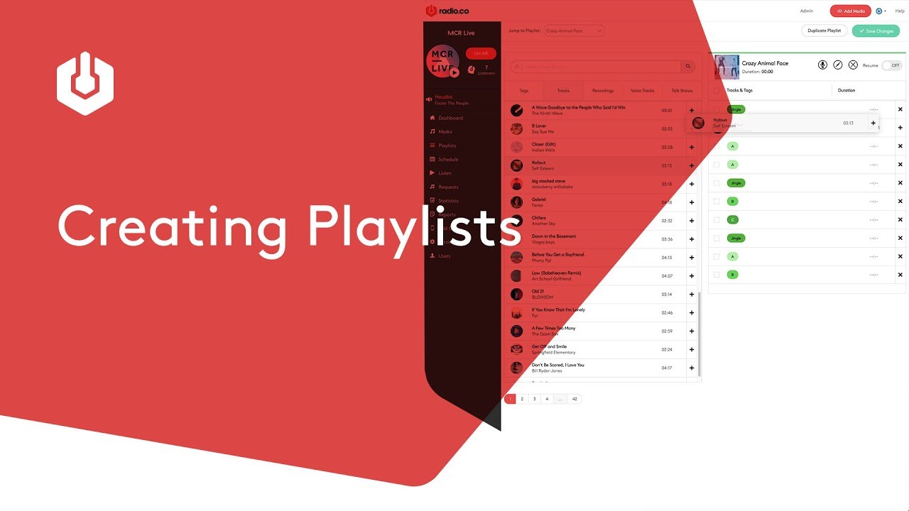 #4. Radio.co Studio: Creating Playlists