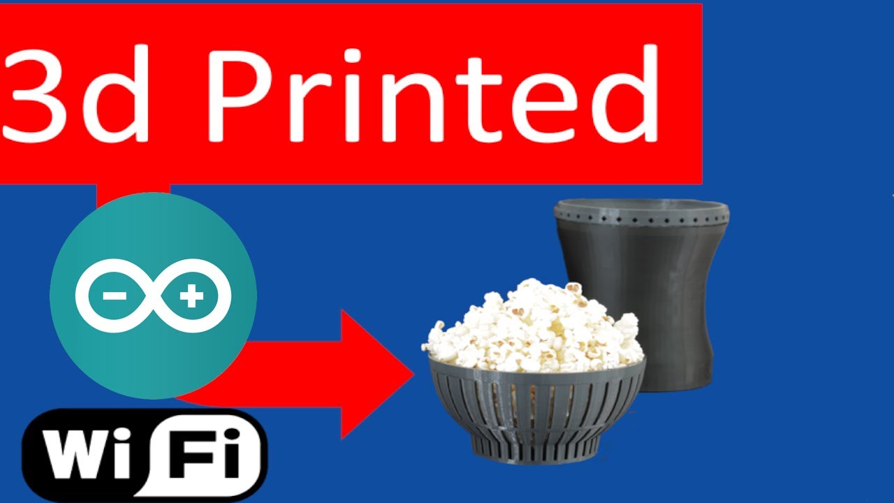 3d printed Wifi Pop Corn Machine
