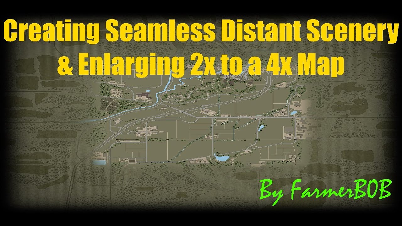 How to make Seamless distant Scenery and also expand a 2x map to 4x!!!