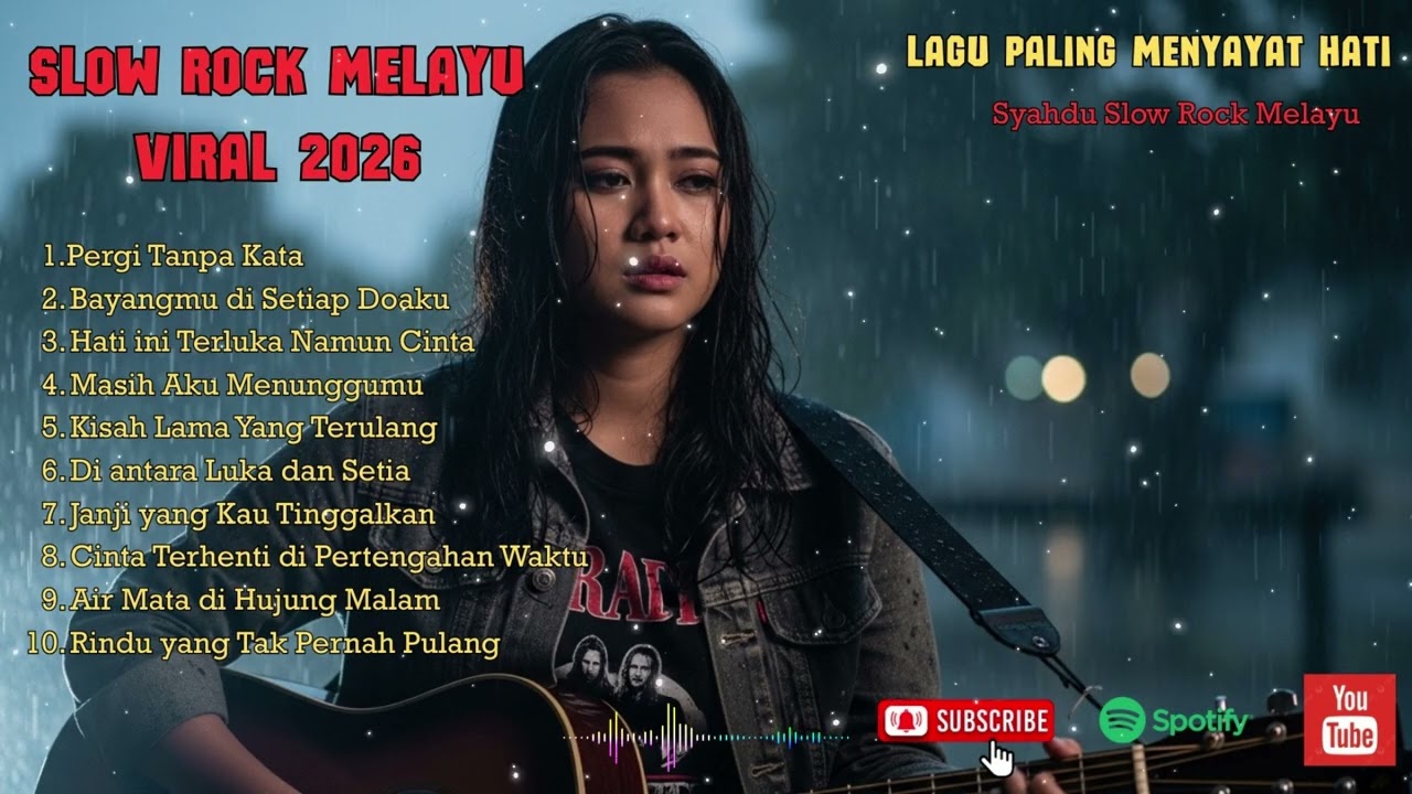 LAGU SLOW ROCK MELAYU TERBARU - LAGU PALING SEDIH DAN MENYAYAT HATI