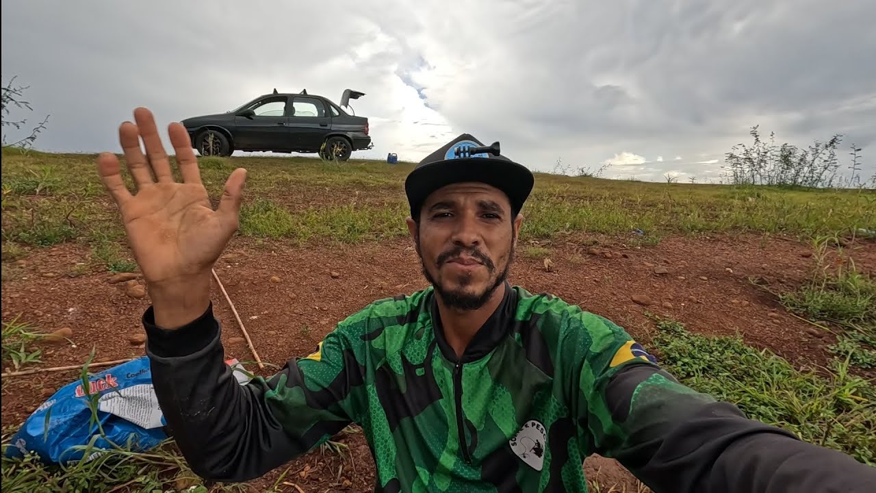 Fui pescar no lugar novo. Prainha de rio lândia   muito peixe na ponta dá linha