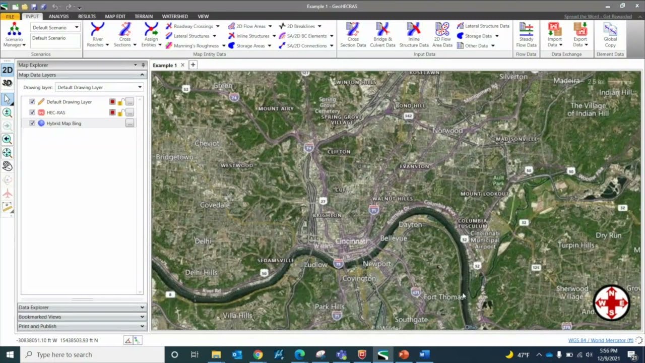 Adding a base map layer in GeoHECRAS - Lesson 1/8
