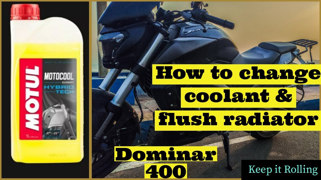 HOW TO CHANGE COOLANT & FLUSH RADIATOR ON DOMINAR 400 BS6 | MOTUL MOTOCOOL | DIY #keepitrolling