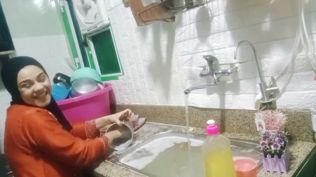 #روتين تنظيف المطبخ و الشقة بعد اخر عزومة