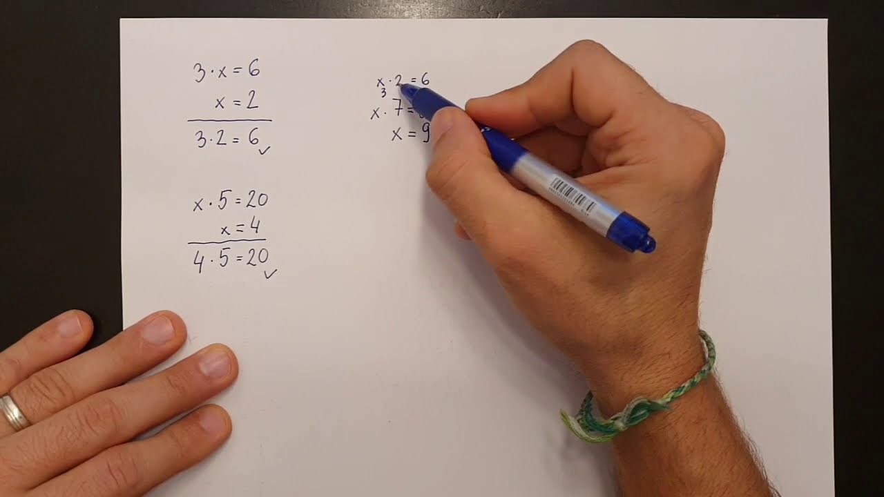 Enačbe množenja (matematika, 4. in 5. razred)
