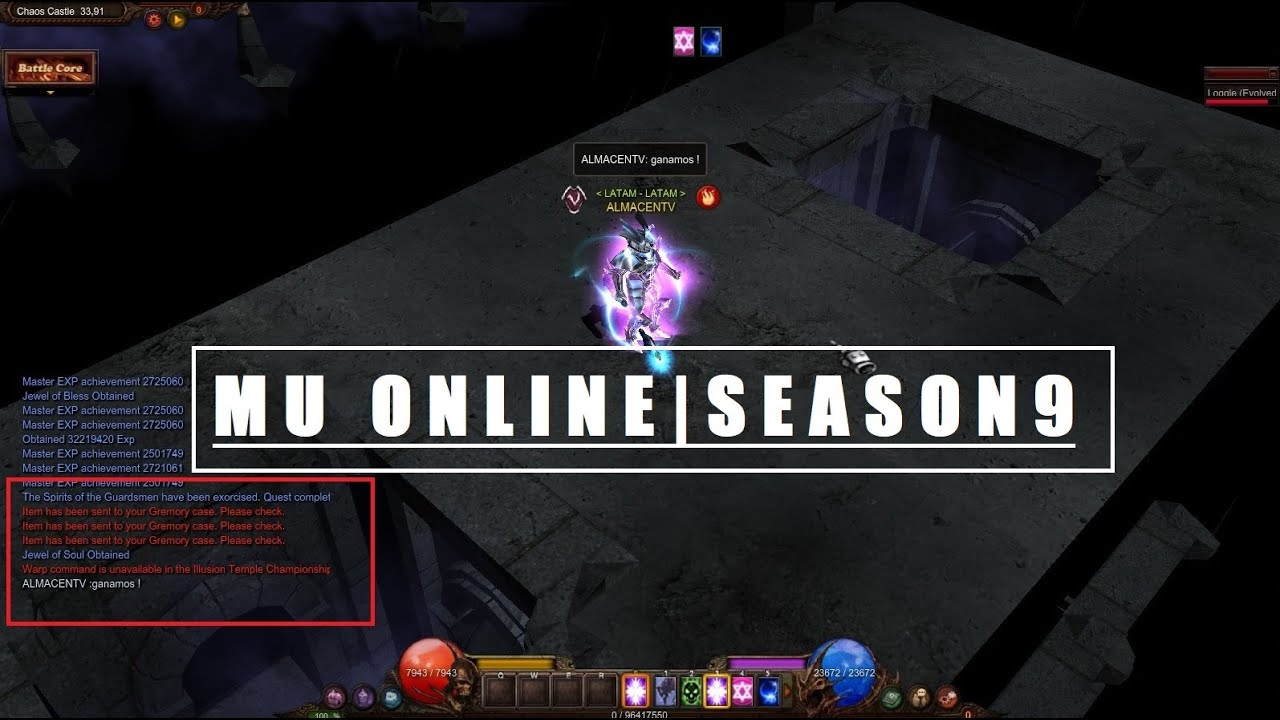 DUELO EN MU ONLINE ⚔️ GAMEPLAY DARK WIZARD SEASON 9 | ALMACEN GAMER TV