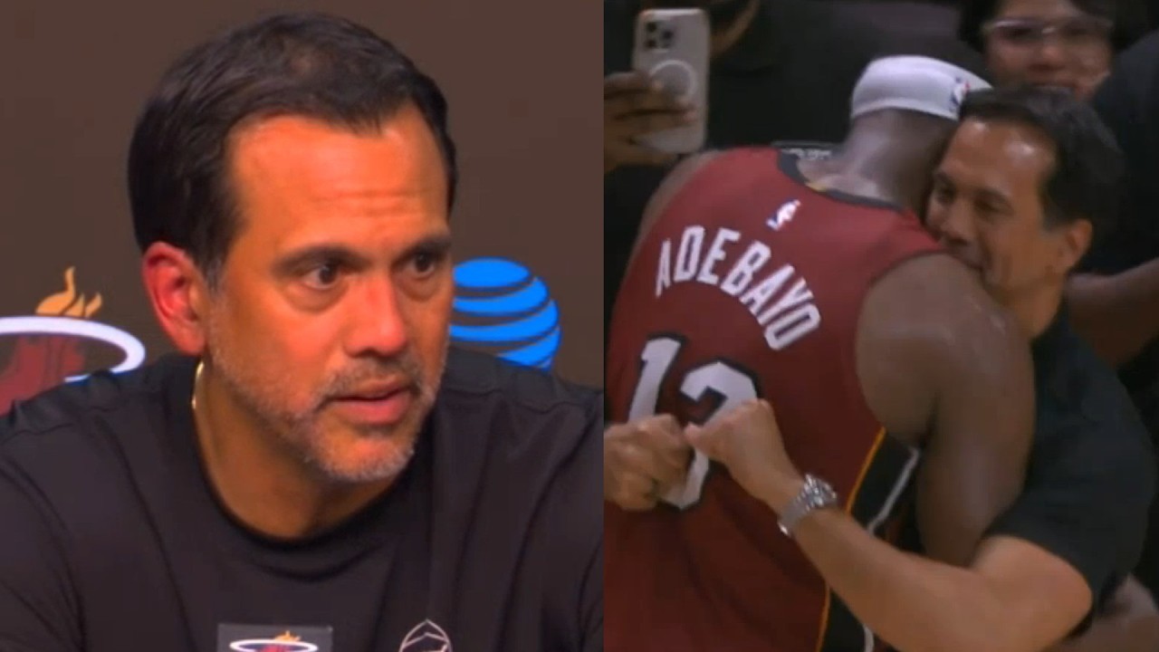 Erik Spoelstra reacts to Bam Adebayo scoring 83 points - 2nd most in NBA History