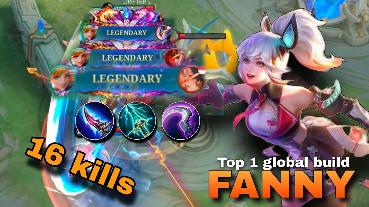 LEGENDARY KILLS!! INSANE DAMAGE - TOP 1 GLOBAL BUILD FANNY ~ MLBB 