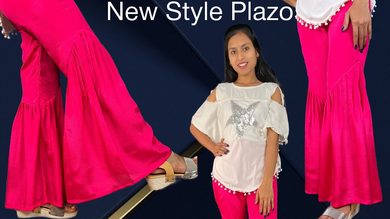 New Preeti Style Plazo Cutting and Stitching/ Pant Plazo Cutting or Silai / Up Down Plazo Tutorial
