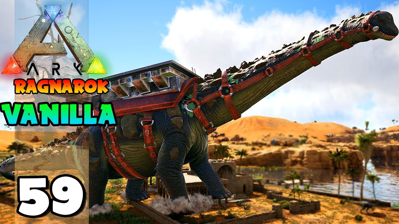 DOMANDO O GIGANTESCO TITANOSSAURO!!! ARK: RAGNAROK (VANILLA) 59