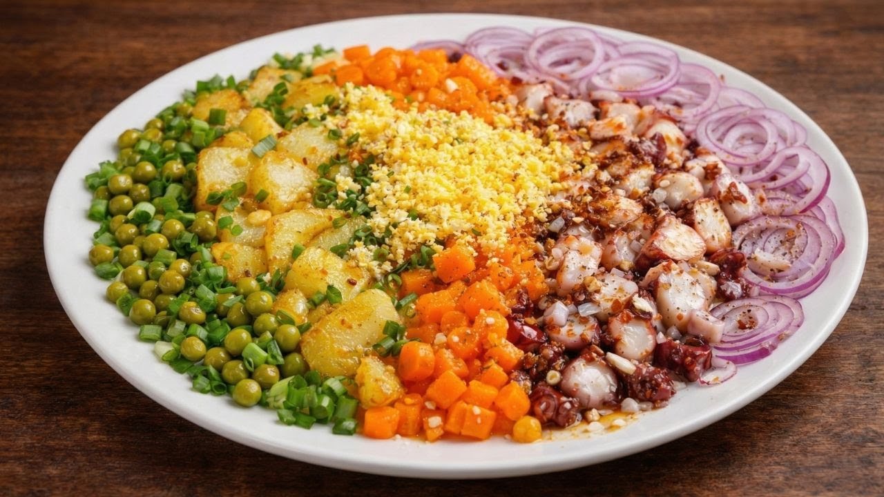 NUR 607 kcal | Einfaches, sehr leckeres Oktopus-Kartoffel-Rezept – überrasch alle