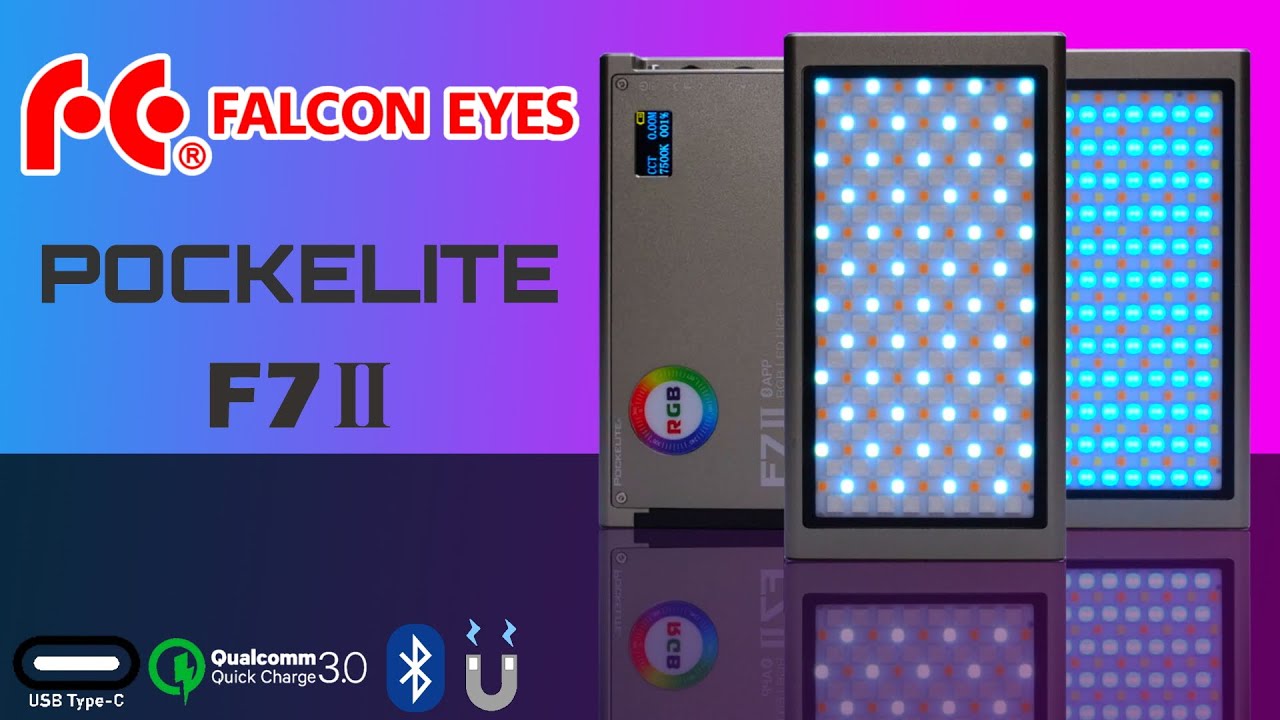 FALCON EYES POCKETLITE F7 II – L’éclairage LED RGB compact ultra-complet !