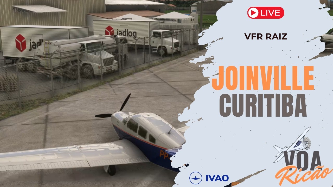 Flight Simulator - VFR RAIZ // Joinville - Curitiba // IVAO