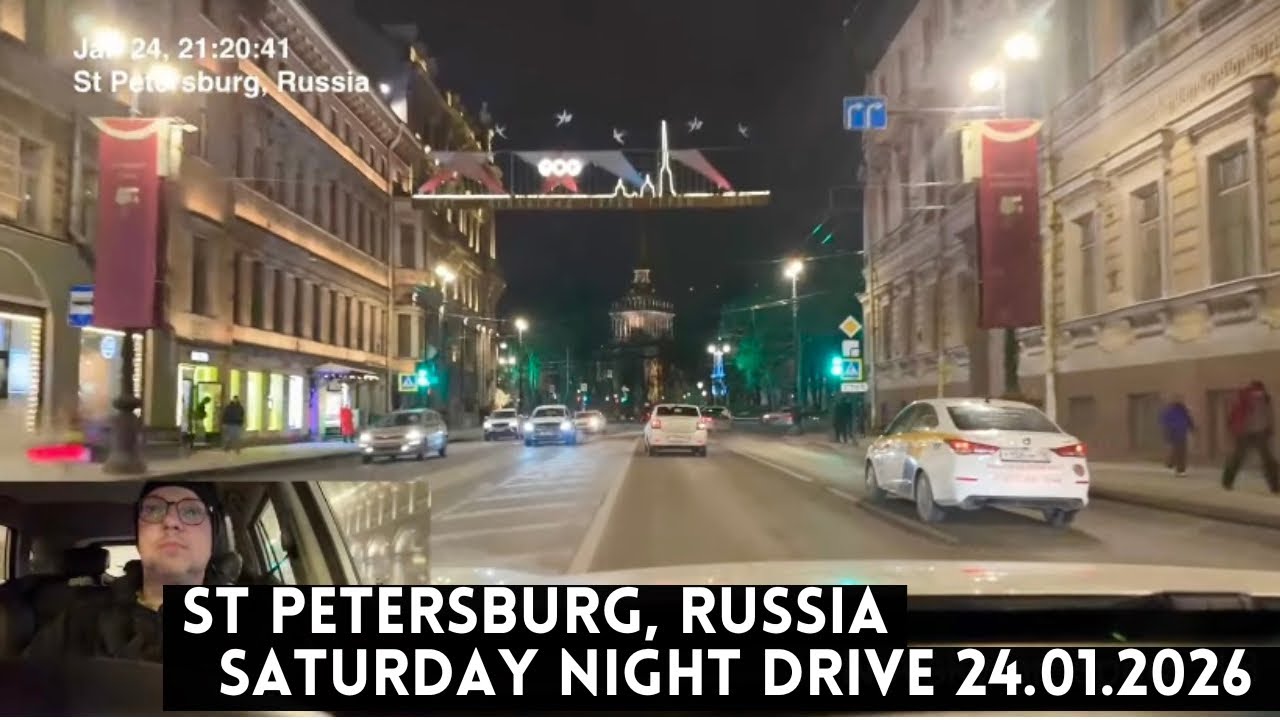 ST PETERSBURG, Russia Saturday Winter Night Drive. Chat and Music | 24.01.2026