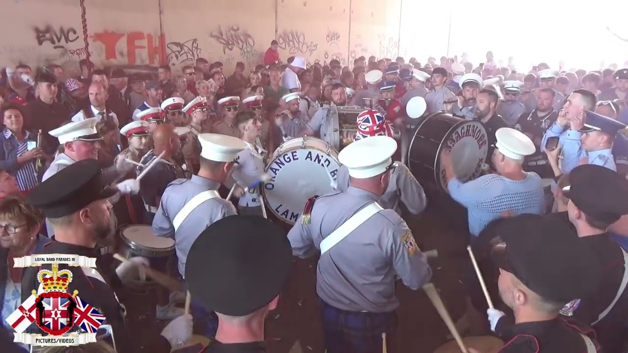 Bands Playing Under Bridge @ Portadown Royal Black District Chapter No 5 Parade (Return Parade) 2025