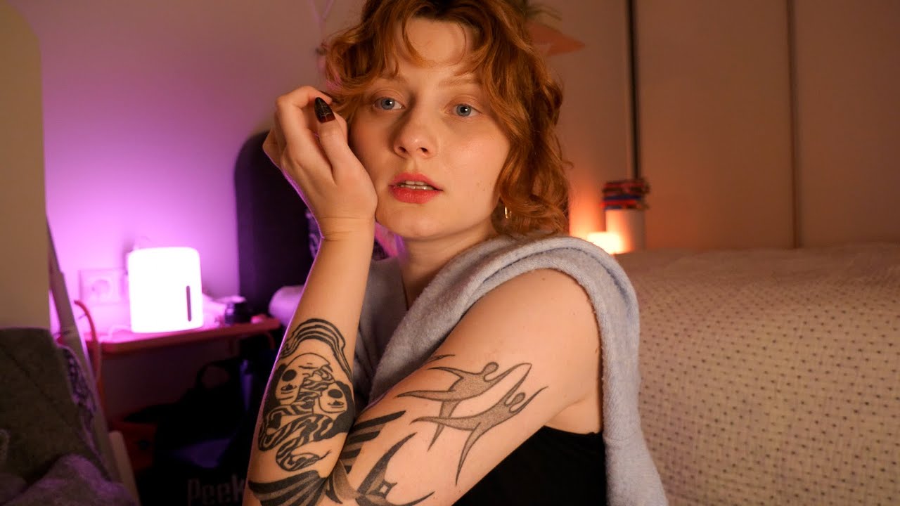 ASMR | Tattoo Show & Tell (Tracing, Up Close & Personal Whispering)