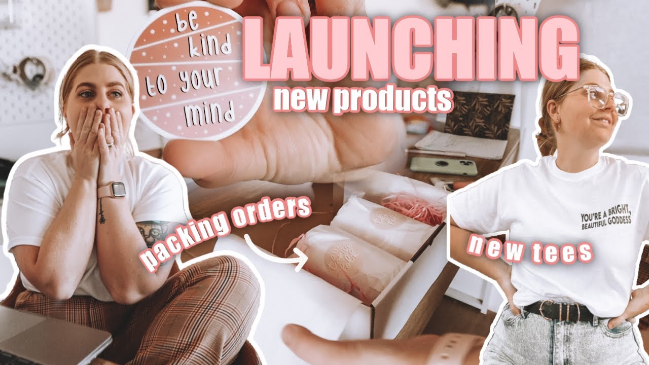 Launching Graphic Tees, tote bags + packing orders | SMALL BUSINESS STUDIO VLOG 3