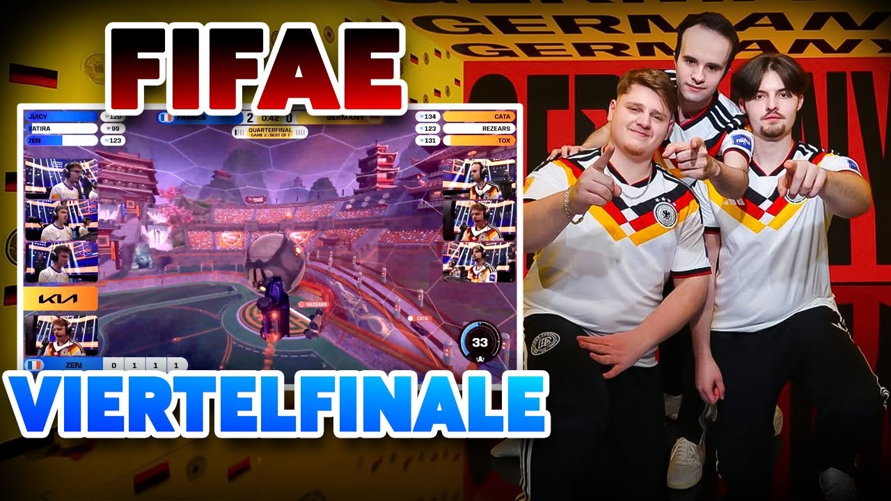 Четвертьфинал чемпионата мира по футболу FIFA против Франции | Rezears | DFB | Rocket League