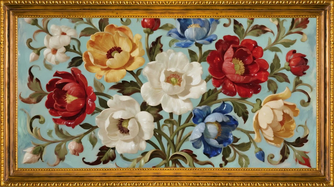Vibrant Floral Art for Your TV | 4K Frame TV Screensaver | Digital Frame Art Gallery