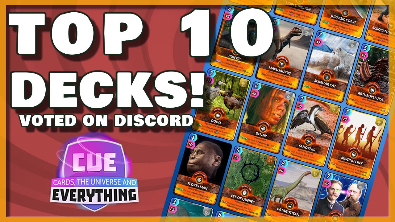 Top 10  Decks  - CUE, Cards Universe & Everything